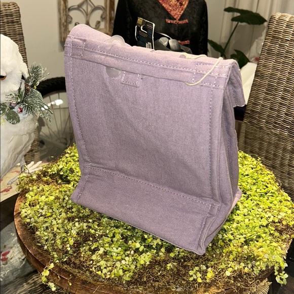 Figmint Lavender Canvas Insulated Lunch Tote & CamelBak Violet Water Bottle NWT - Picture 6 of 8
